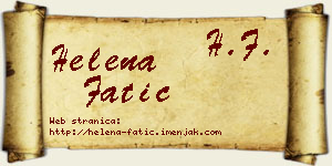 Helena Fatić vizit kartica